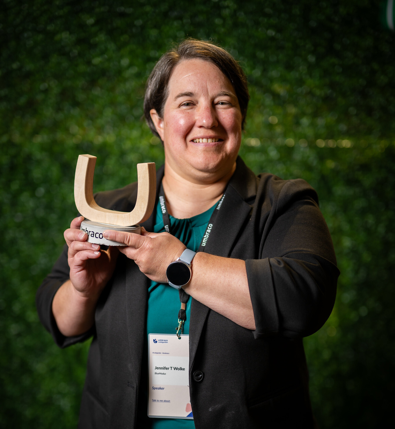 Jen with her MVP Award